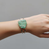 Verstelbare , verzilverde armband met mineralen
