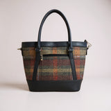 Hand/shoulder bag brown/red/green