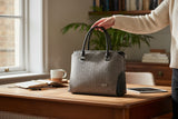 Hand/shoulder bag gray/black