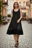 Robe évasée, teinte à la main