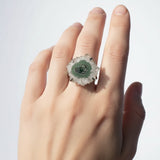 Verstelbare , vergulde ring met mineralen