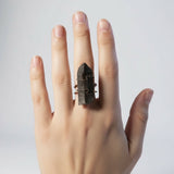 Verstelbare , vergulde ring met mineralen