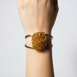 Verstelbare , verzilverde armband met mineralen