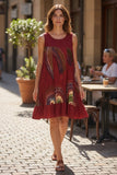 Robe évasée, teinte à la main