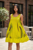 Robe évasée, teinte à la main