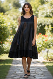 Robe évasée, teinte à la main