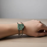 Verstelbare , verzilverde armband met mineralen