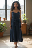 Robe longue d'été en double coton