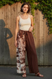 Pantalon en rayonne tie-dye à large élastique