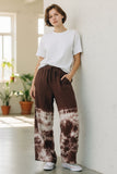 Pantalon en rayonne tie-dye à large élastique