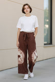 Pantalon en rayonne tie-dye à large élastique
