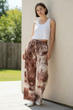 Pantalon en rayonne tie-dye à large élastique