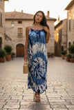 Robe longue d'été tie-dye
