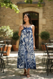 Robe longue d'été tie-dye