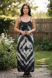 Robe longue d'été tie-dye