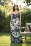 Robe longue d'été tie-dye