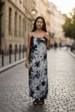 Robe longue d'été tie-dye