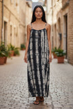Robe longue d'été tie-dye