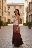 Robe longue d'été tie-dye