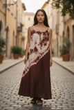 Robe longue d'été tie-dye