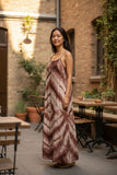 Robe longue d'été tie-dye