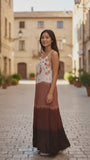 Robe longue d'été tie-dye