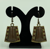 Earrings Metal, Copper & Resin